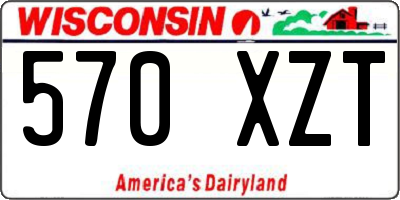 WI license plate 570XZT