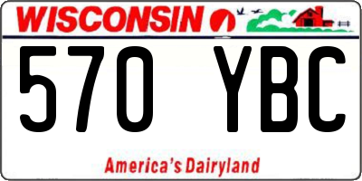 WI license plate 570YBC