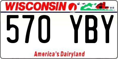 WI license plate 570YBY