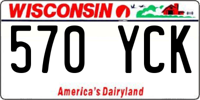 WI license plate 570YCK