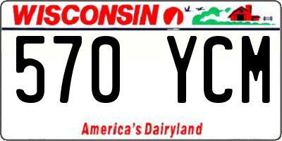 WI license plate 570YCM