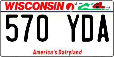 WI license plate 570YDA