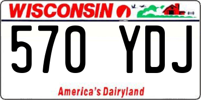 WI license plate 570YDJ