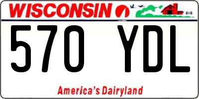 WI license plate 570YDL