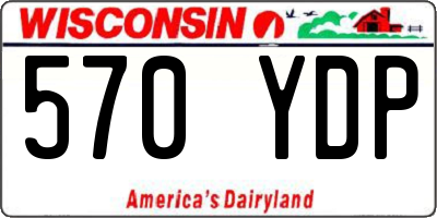 WI license plate 570YDP