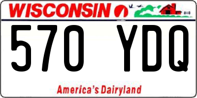 WI license plate 570YDQ
