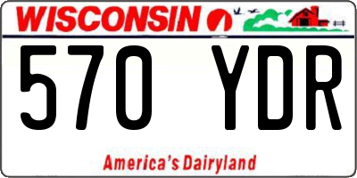 WI license plate 570YDR