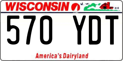 WI license plate 570YDT