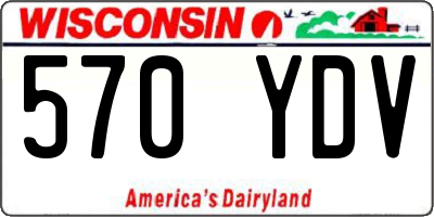 WI license plate 570YDV