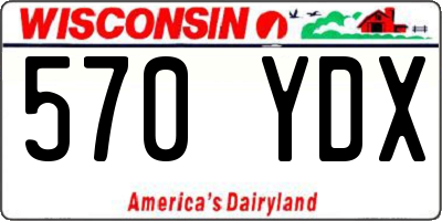 WI license plate 570YDX