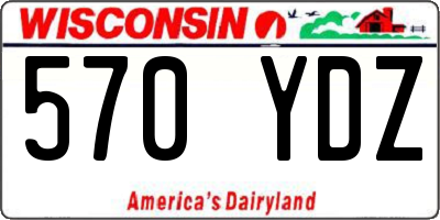 WI license plate 570YDZ