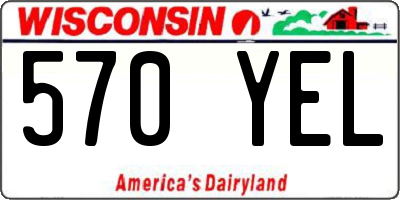 WI license plate 570YEL