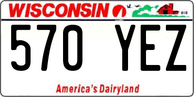 WI license plate 570YEZ