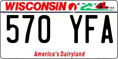 WI license plate 570YFA