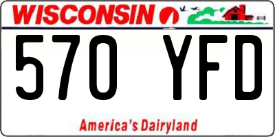 WI license plate 570YFD