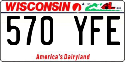 WI license plate 570YFE