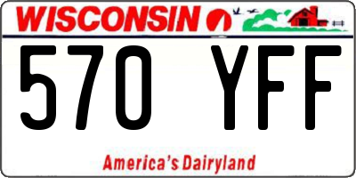WI license plate 570YFF
