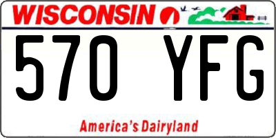 WI license plate 570YFG