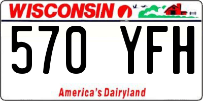 WI license plate 570YFH