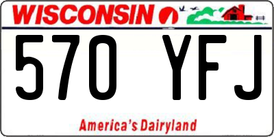 WI license plate 570YFJ