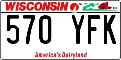 WI license plate 570YFK