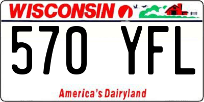 WI license plate 570YFL
