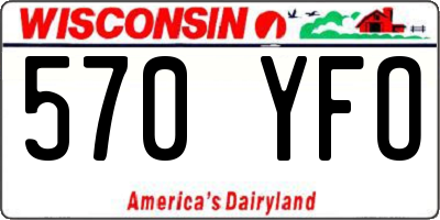 WI license plate 570YFO