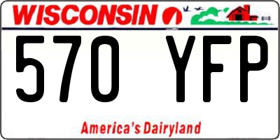 WI license plate 570YFP