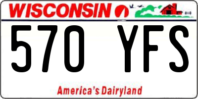 WI license plate 570YFS