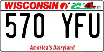 WI license plate 570YFU