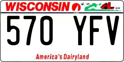 WI license plate 570YFV