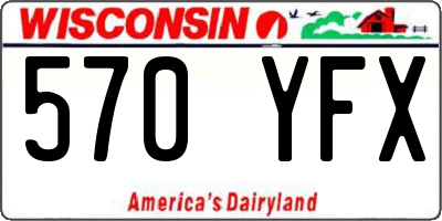 WI license plate 570YFX