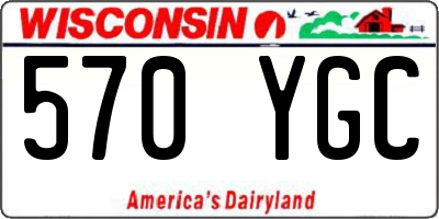 WI license plate 570YGC