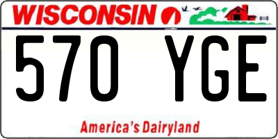 WI license plate 570YGE