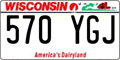 WI license plate 570YGJ