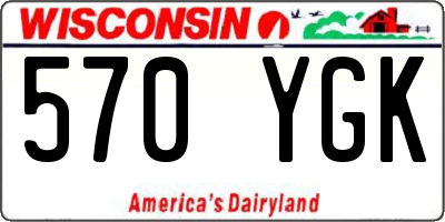 WI license plate 570YGK