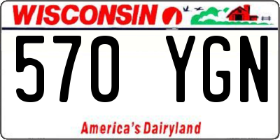 WI license plate 570YGN