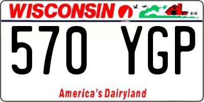 WI license plate 570YGP