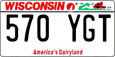 WI license plate 570YGT
