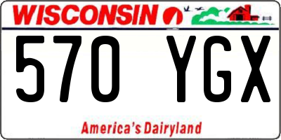 WI license plate 570YGX
