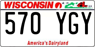 WI license plate 570YGY