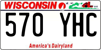 WI license plate 570YHC