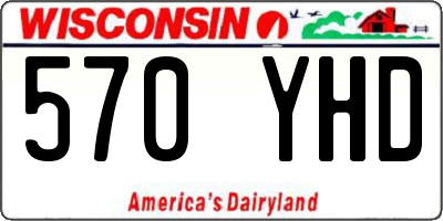 WI license plate 570YHD