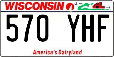 WI license plate 570YHF