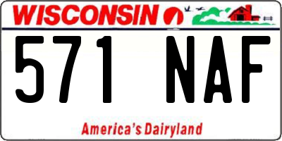 WI license plate 571NAF