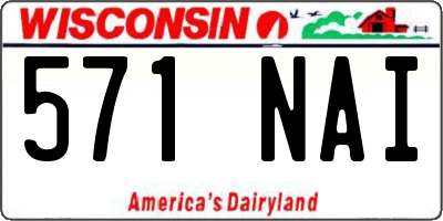 WI license plate 571NAI