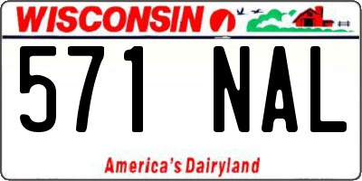 WI license plate 571NAL