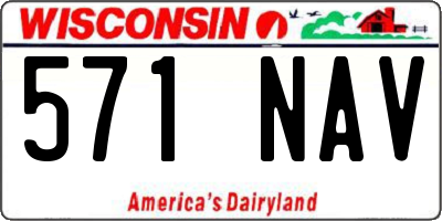 WI license plate 571NAV
