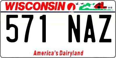 WI license plate 571NAZ