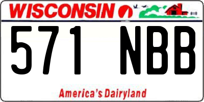 WI license plate 571NBB